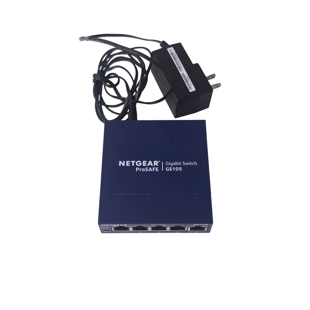 Netgear ProSAFE GS105v5 5 Port Gigabit Ethernet Unmanaged Switch Blue Metal